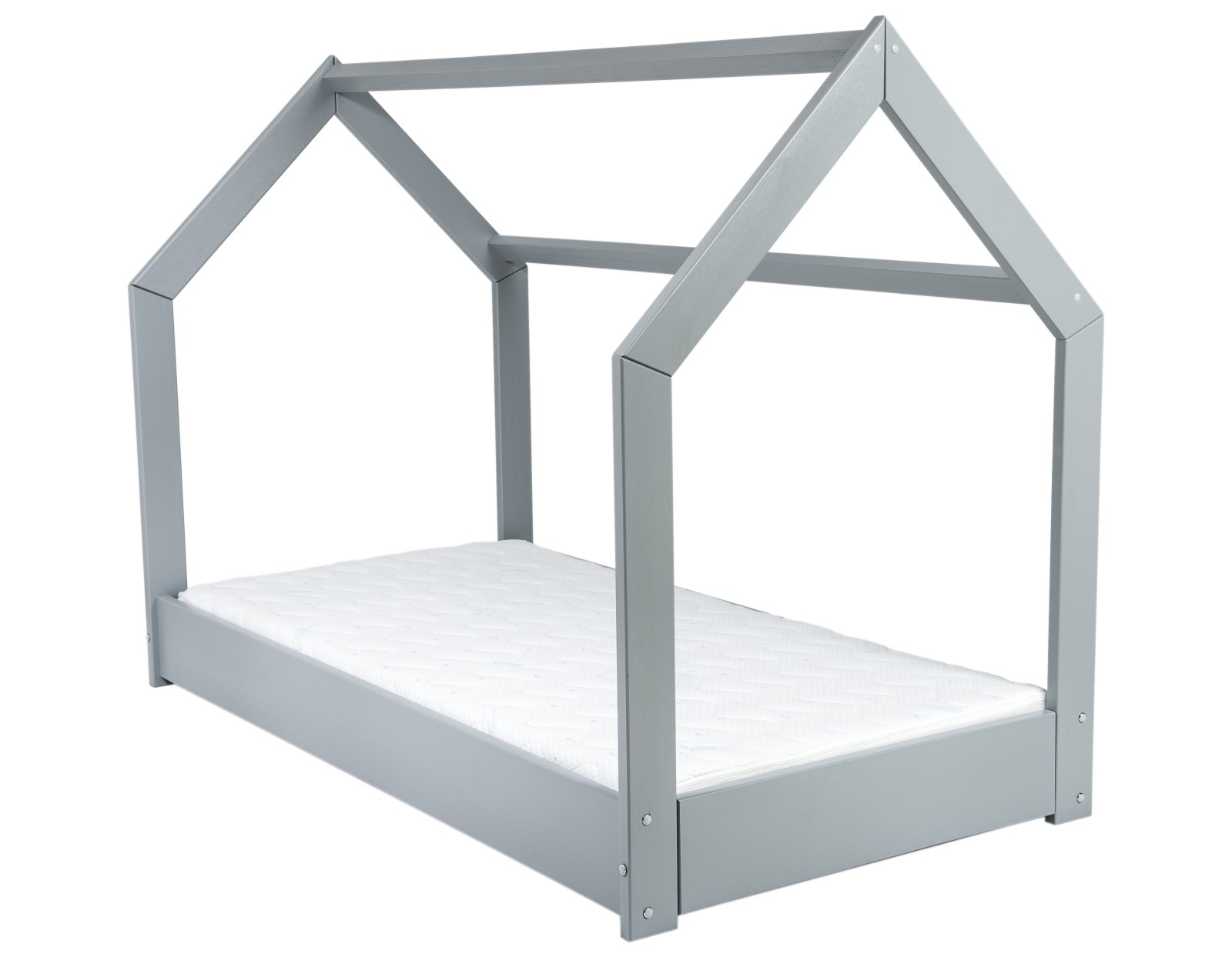 Wooden, Scandinavian style kids bed + STANDARD mattress set, house bed 160x80 - Picture 6 of 7