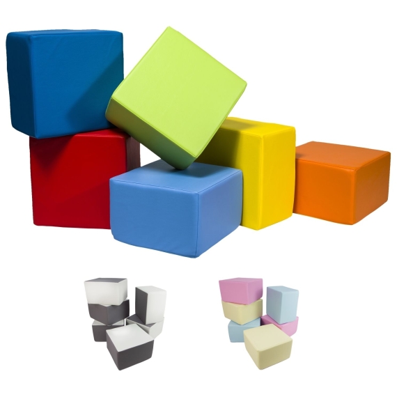 6 pcs coloured,building blocks, soft,foam,children,kids, toy,nursery,playgroup